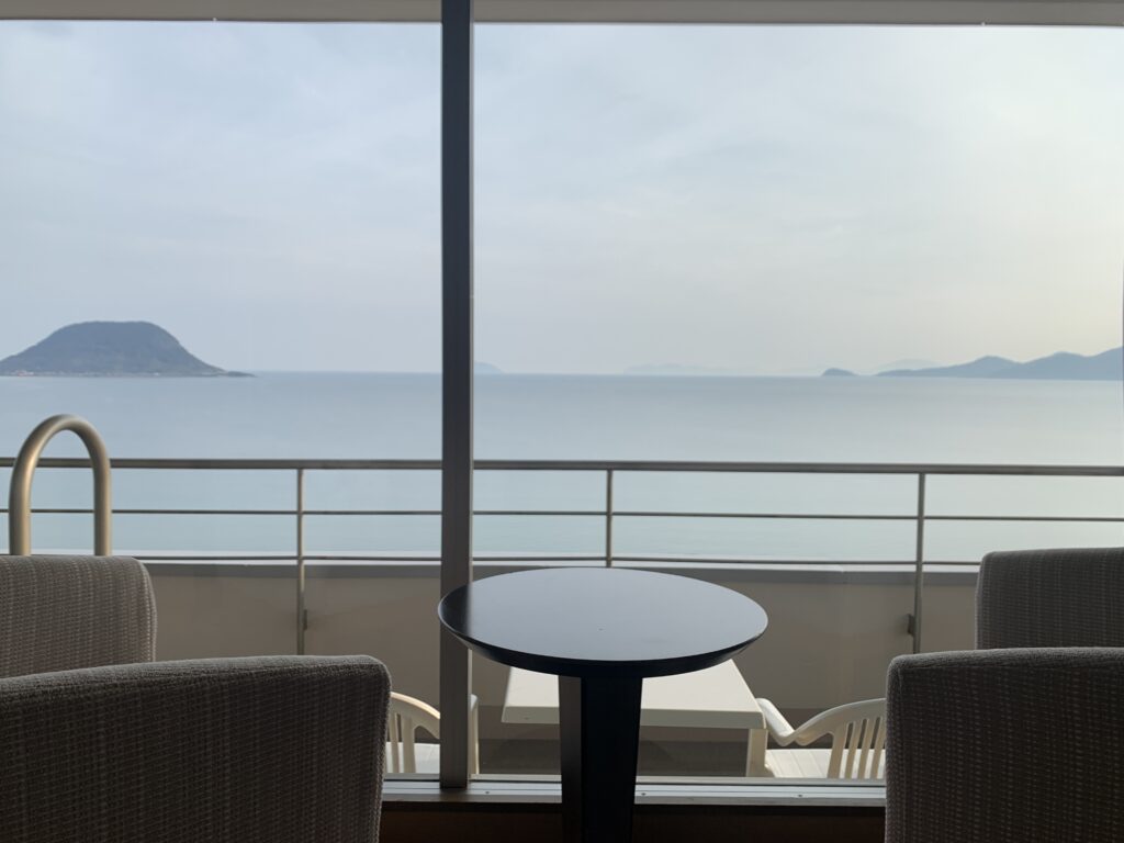 唐津シーサイドホテルから唐津湾の眺め